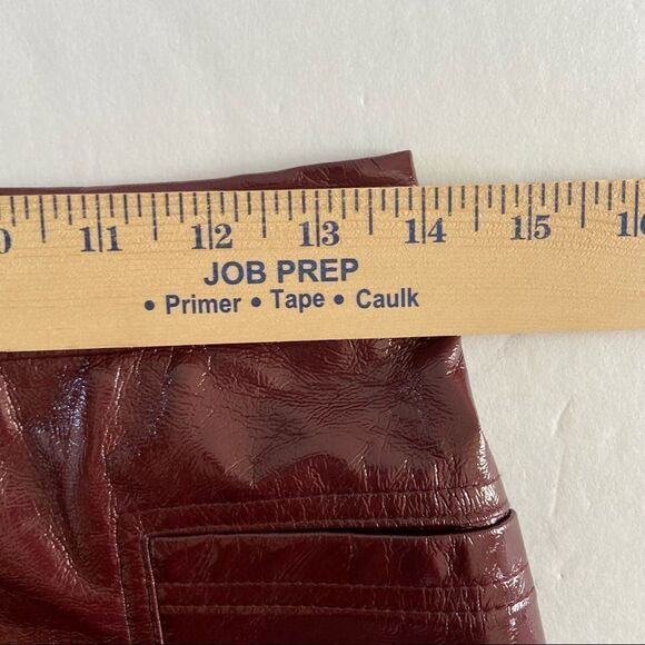 Wild Fable Faux Leather Y2K Red Front Zip Mini Skirt Size Small - Picture 7 of 8